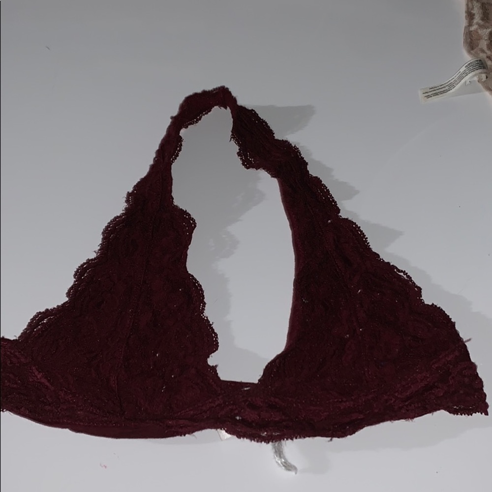 Maroon Lace Bralette